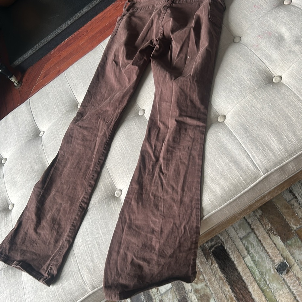 J Galt Brandy Melville Brown Flare Pants Size Small - Picture 7 of 8